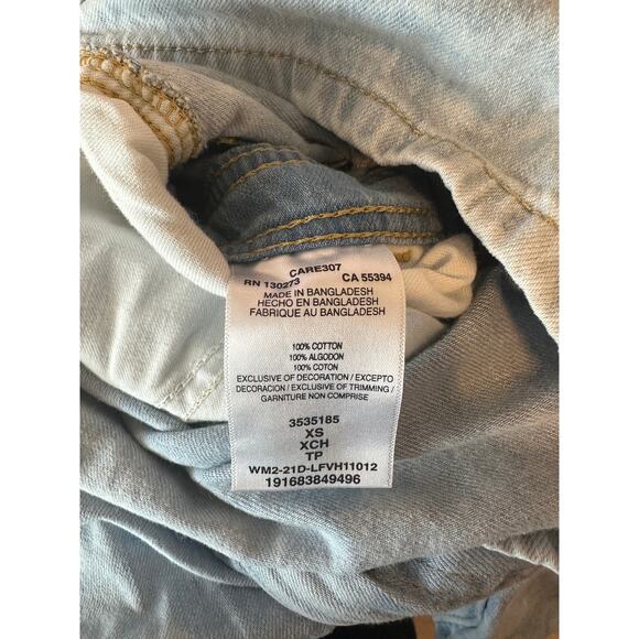 Lee Vintage Modern Women’s Acid Wash Denim Short Union-Alls Romper Size XS - Picture 10 of 11